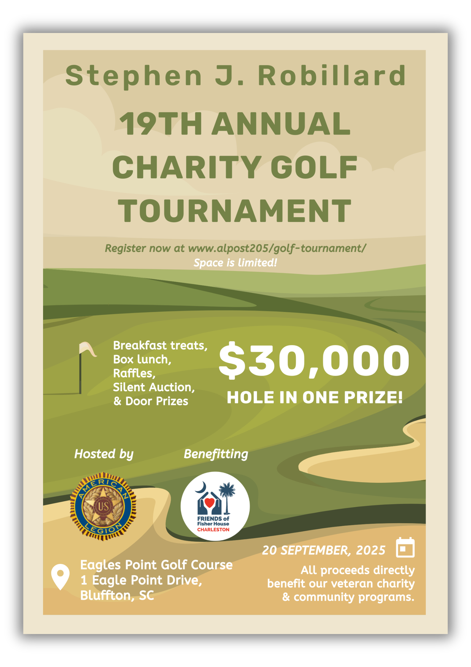 American Legion Post 205 Golf Tournament event poster