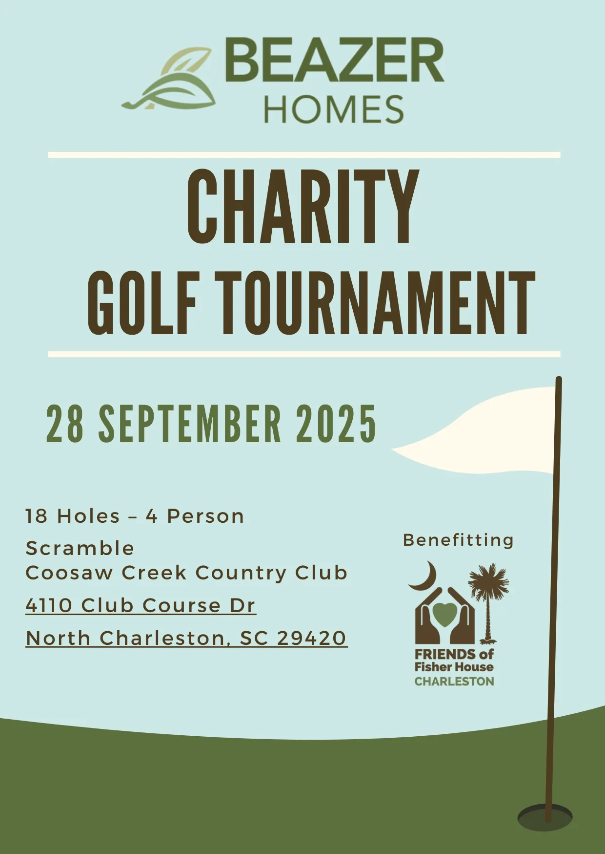Beazer Homes Charity Golf Tournament event poster