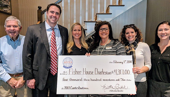 AFCEAN makes a donation to Fisher House Charleston